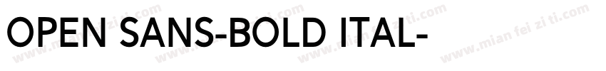 open sans-Bold Ital字体转换
